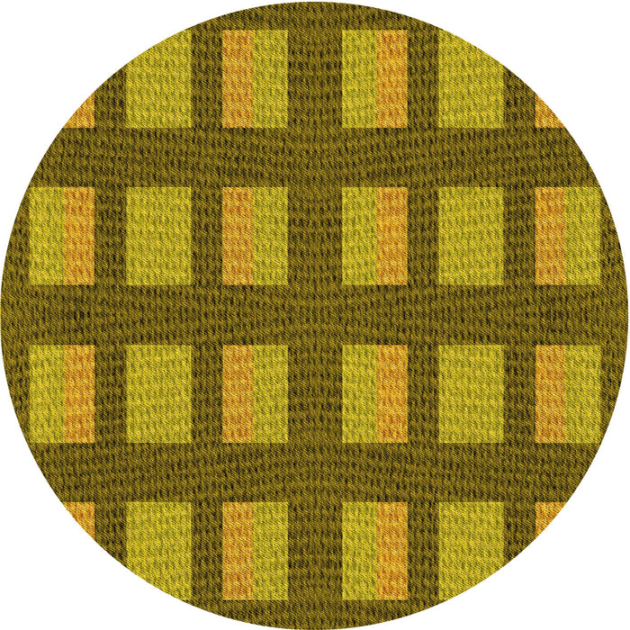 Square Patterned Dark Bronze Brown Rug, pat3535yw