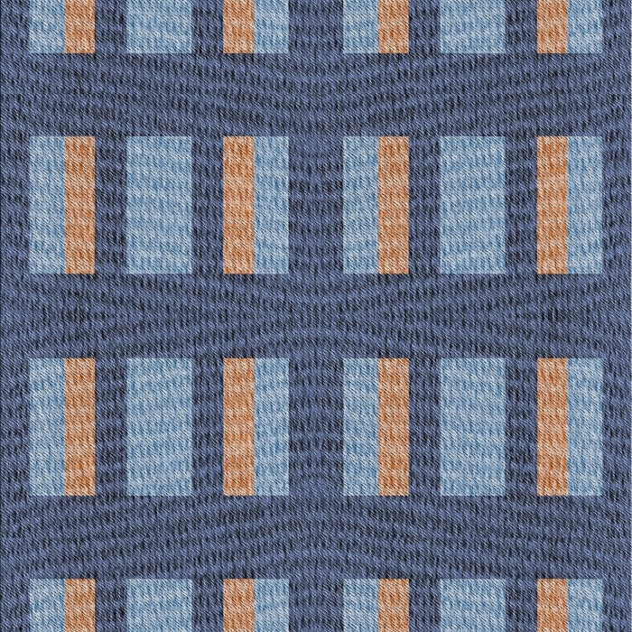 Patterned Dark Blue Grey Blue Novelty Rug, pat3535