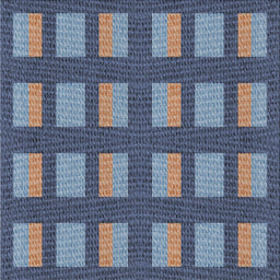 Square Patterned Dark Blue Grey Blue Novelty Rug, pat3535