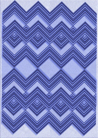 Machine Washable Transitional Sky Blue Rug, wshpat3536blu