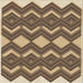 Round Patterned Sandy Brown Rug, pat3536brn