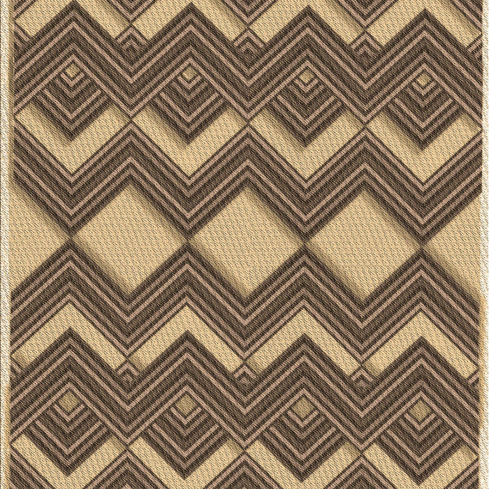 Patterned Sandy Brown Rug, pat3536brn