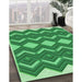 Machine Washable Transitional Green Rug in a Family Room, wshpat3536grn