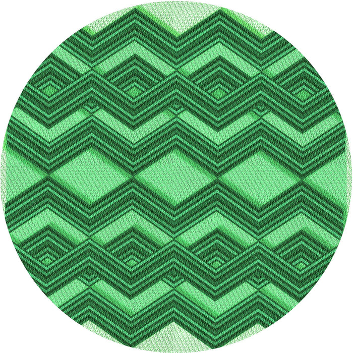 Square Patterned Green Rug, pat3536grn