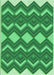 Patterned Green Rug, pat3536grn