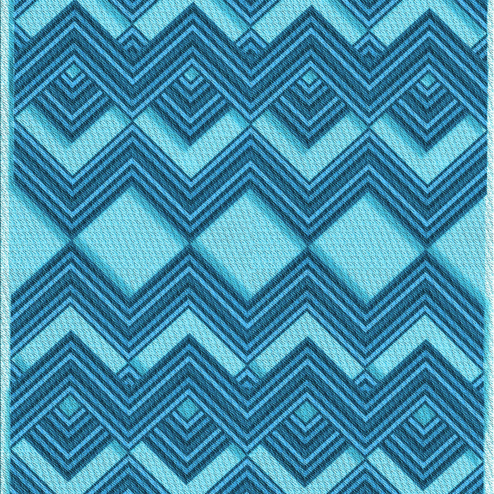 Machine Washable Transitional Blue Rug, wshpat3536lblu