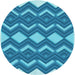 Square Patterned Blue Rug, pat3536lblu