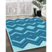 Patterned Blue Rug in Family Room, pat3536lblu