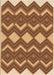 Patterned Saddle Brown Rug, pat3536org