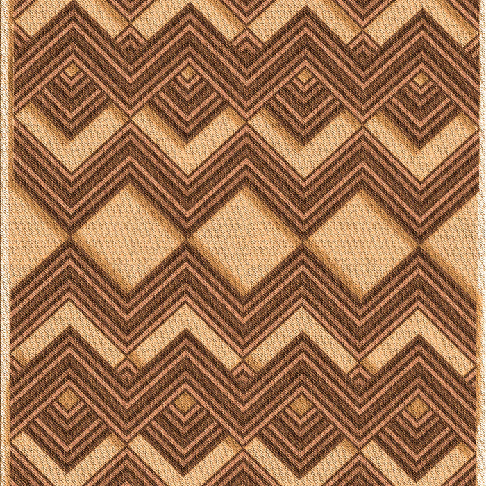 Machine Washable Transitional Saddle Brown Rug, wshpat3536org