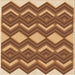 Round Patterned Saddle Brown Rug, pat3536org