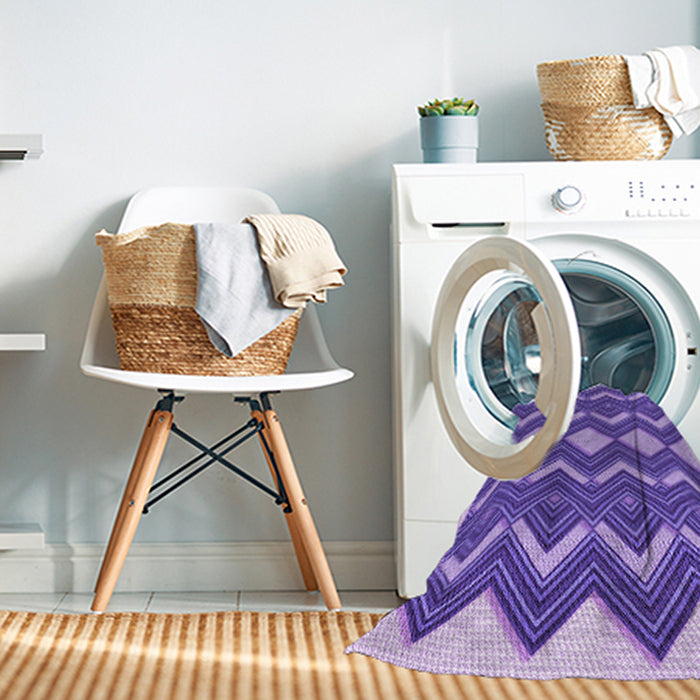 Machine Washable Transitional Amethyst Purple Rug in a Washing Machine, wshpat3536pur