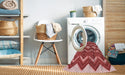 Machine Washable Transitional Red Rug in a Washing Machine, wshpat3536rd