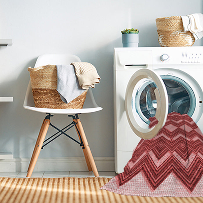 Machine Washable Transitional Red Rug in a Washing Machine, wshpat3536rd