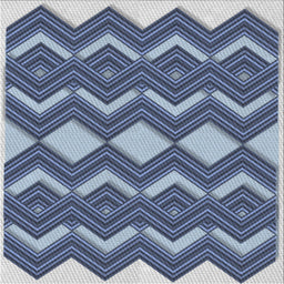 Square Patterned Blue Novelty Rug, pat3536