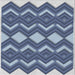 Square Patterned Blue Novelty Rug, pat3536