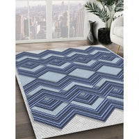 Patterned Blue Novelty Rug, pat3536