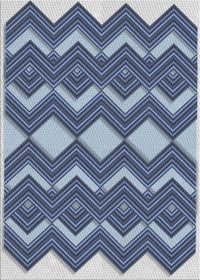 Machine Washable Transitional Blue Rug, wshpat3536