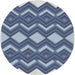 Sideview of Patterned Blue Novelty Rug, pat3536