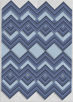 Patterned Blue Novelty Rug, pat3536