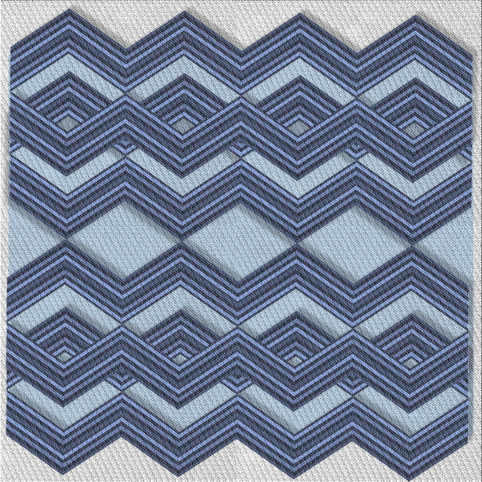 Sideview of Machine Washable Transitional Blue Rug, wshpat3536