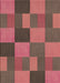 Patterned Copper Red Pink Rug, pat3537brn