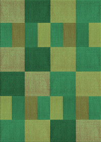 Machine Washable Transitional Apple Green Rug, wshpat3537grn