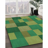 Patterned Apple Green Rug, pat3537grn