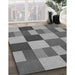 Patterned Gray Rug in Family Room, pat3537gry