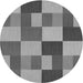 Square Patterned Gray Rug, pat3537gry