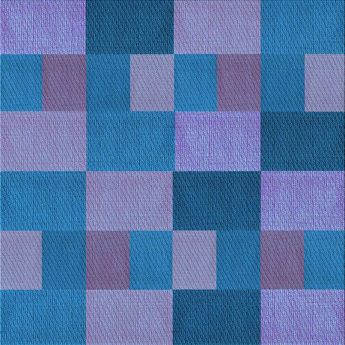 Round Patterned Blue Rug, pat3537lblu