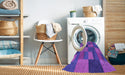 Machine Washable Transitional Neon Purple Rug in a Washing Machine, wshpat3537pur