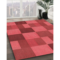 Patterned Red Rug, pat3537rd