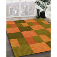 Patterned Mahogany Brown Rug, pat3537yw