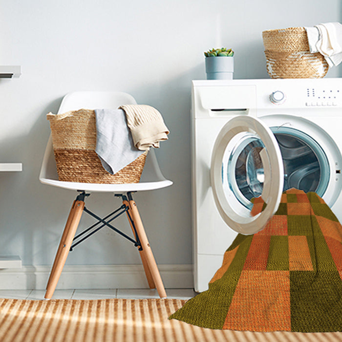 Machine Washable Transitional Mahogany Brown Rug in a Washing Machine, wshpat3537yw