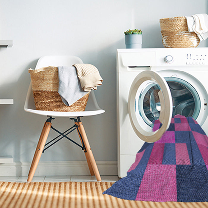 Machine Washable Transitional Purple Rug in a Washing Machine, wshpat3537
