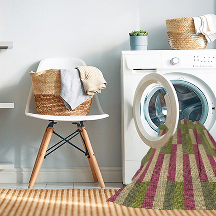 Machine Washable Transitional Sienna Brown Rug in a Washing Machine, wshpat3538brn