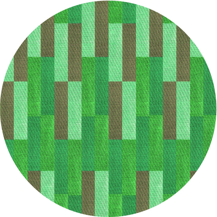 Square Machine Washable Transitional Dark Lime Green Rug in a Living Room, wshpat3538grn