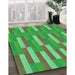 Patterned Dark Lime Green Rug in Family Room, pat3538grn