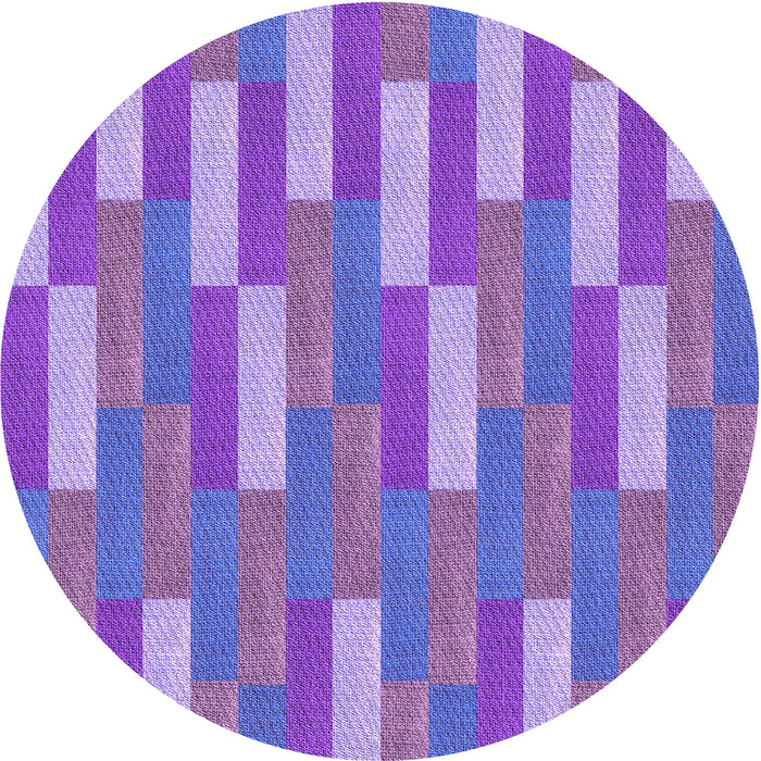 Square Patterned Blue Violet Purple Rug, pat3538pur