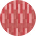 Square Patterned Red Rug, pat3538rd