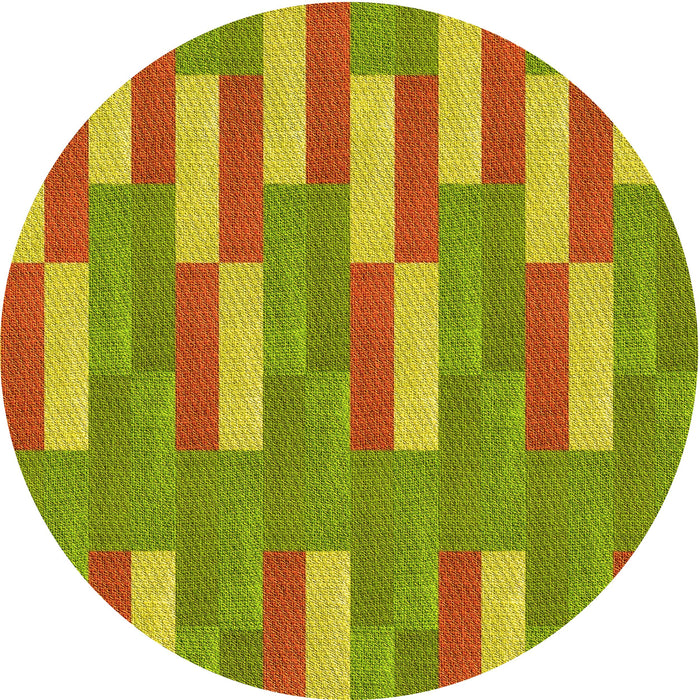 Square Patterned Green Rug, pat3538yw
