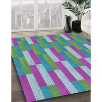 Patterned Bright Purple Novelty Rug, pat3538