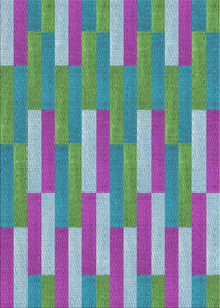 Machine Washable Transitional Bright Grape Purple Rug, wshpat3538