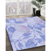 Machine Washable Transitional Sky Blue Rug in a Family Room, wshpat3539blu