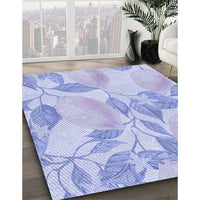 Patterned Sky Blue Rug, pat3539blu