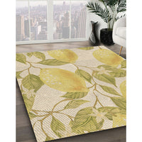 Patterned Orange Gold Rug, pat3539brn