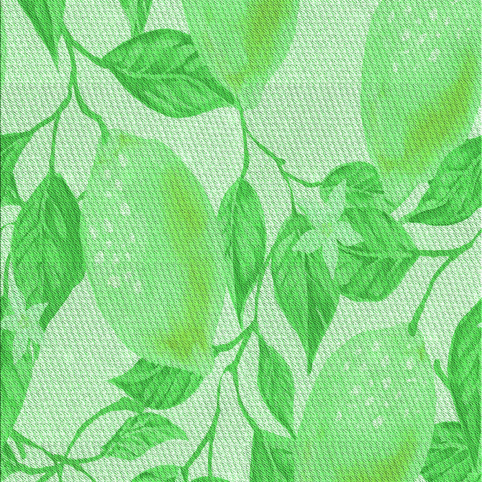 Machine Washable Transitional Green Rug, wshpat3539grn