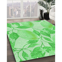 Patterned Green Rug, pat3539grn