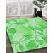 Machine Washable Transitional Green Rug in a Family Room, wshpat3539grn